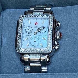 Michele Two-Tone Diamond Chronograph Watch